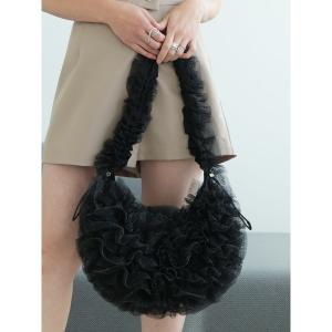 ショルダーバッグ バッグ ラメチュールフリルドロストバッグ レディース