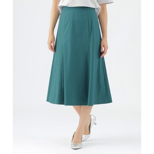 スカート 「弱はっ水」「ウォッシャブル」ストレッチブロードフレアスカート