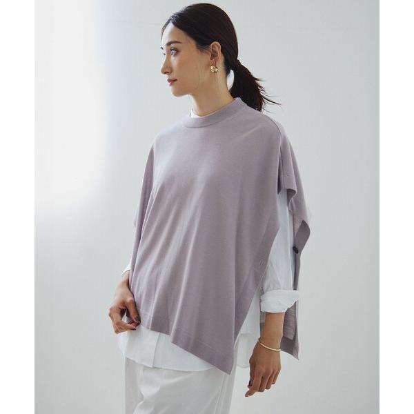 ニット セーター 「洗える」コンパクトウール ポンチョ レディース