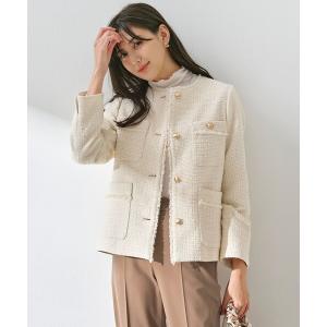 ANY SIS（エニィスィス） ジャケット ノーカラージャケット ツイード