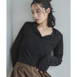 カーディガン シアーリブカーディガン レディース