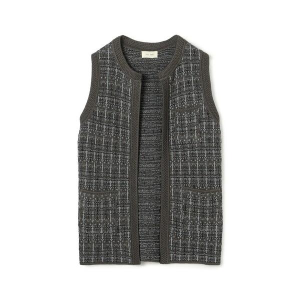 ベスト ジレ タックパターン フロントオープンジレ レディース