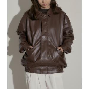 ブルゾン アウター 「自分サイズがきっと見つかる！」ソフトな質感が魅力のライダースブルゾン レディース