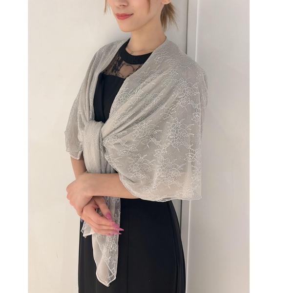 ストール マフラー 「Cupid Heart」結婚式用！シフォンレ−スショール レディース