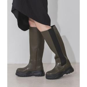 厚底 ロングブーツ ジーナシス JEANASIS（ジーナシス） ブーツ 「抗菌防臭テープ付き」WAVYストレッチ