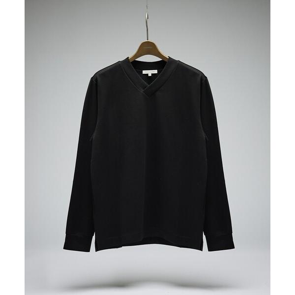 tシャツ 「超度詰」微起毛 スムース Ｖネック ロングＴシャツ メンズ