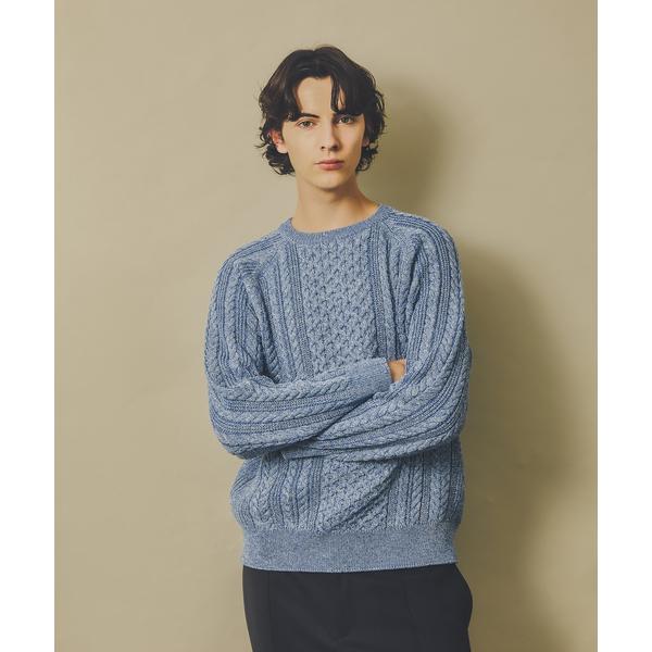 セーター ニット 「アラン柄」ケーブルニット メンズ