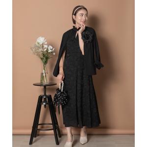 FETICO（フェティコ） ドレス fetico LACE JACQUARD PUFF-SLEEVE DRESS