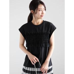tシャツ チュールドッキングカットソープルオーバー レディース