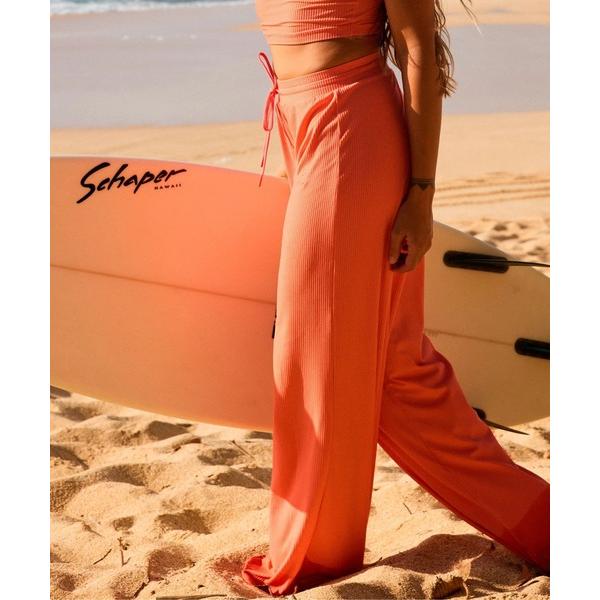 パンツ RISE ＆ VIBE RIB WIDE/ロキシーリブワイドパンツ レディース