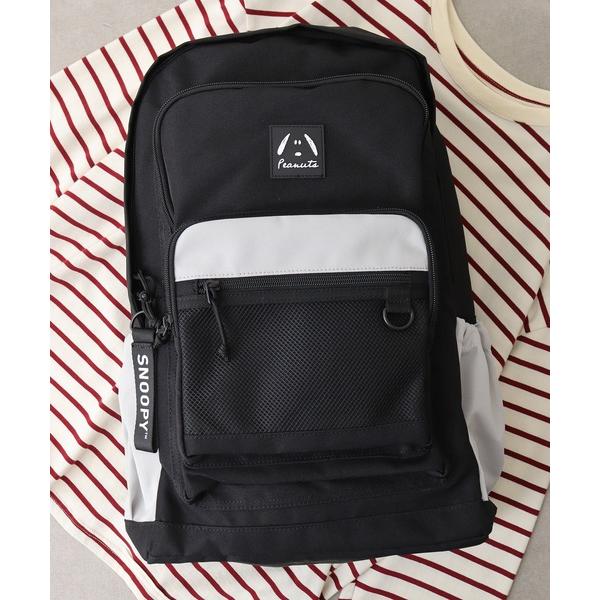 リュック 「SNOOPY」 ポリエステル バイカラー　フェイスラバープレート　フロント2ポケット　D...