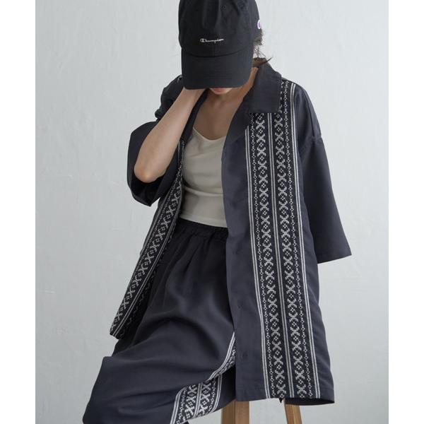 シャツ キューバ刺繍 オープンカラーシャツ /セットアップ可能 メンズ レディース