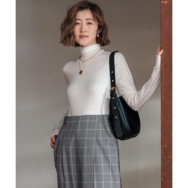 ニット セーター 「Oggi1月号/CLASSY.11月号掲載」スムージーコットン タートルネック ...