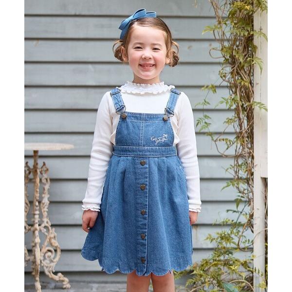 スカート デニムジャンパースカート キッズ 子供服 女の子