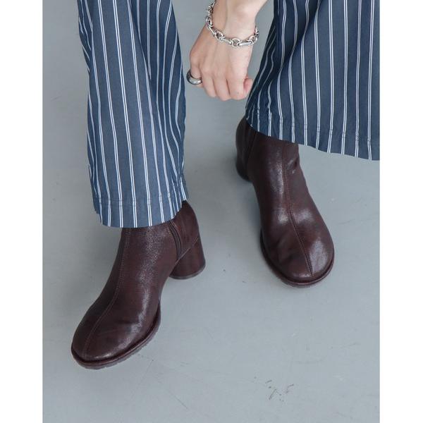 ブーツ 「EVOL」オブリークトゥソフトストレッチショートブーツ IX5570 レディース