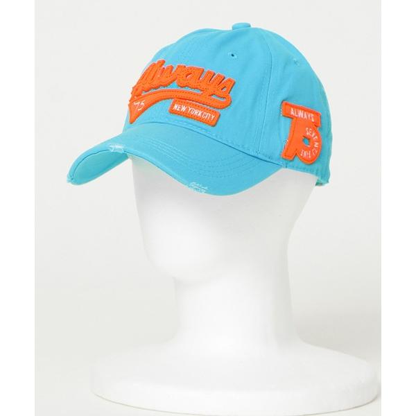 キャップ 帽子 「ネオンワッペン×ダメージツバ」レディース キャップ 帽子 ストリートカジュアル 春...