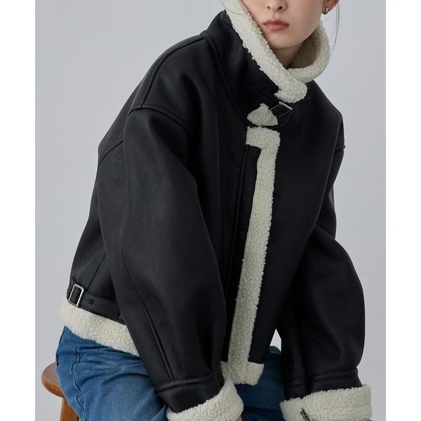 ムートンコート ボアコート 「nui nullu」2WAYショートB-3ムートンジャケット レディー...