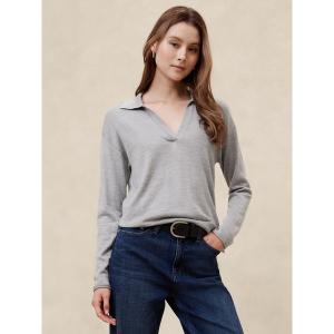 ニット セーター BANANA REPUBLIC FACTORY STORE　　メリノウール ジョニーカラー セーター レディース