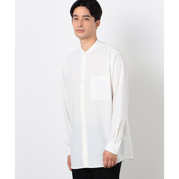 シャツ ウールライク バンドカラー シャツ（長袖） メンズ