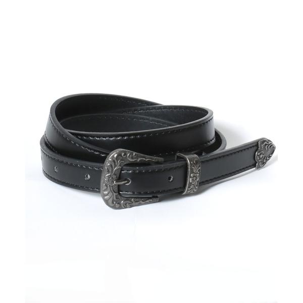 ベルト 18mm 細め ウエスタン レザーベルト メンズ レディース