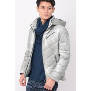 ダウンジャケット ダウン TORNADO MART∴T/Cスェードダウンブルゾン メンズ