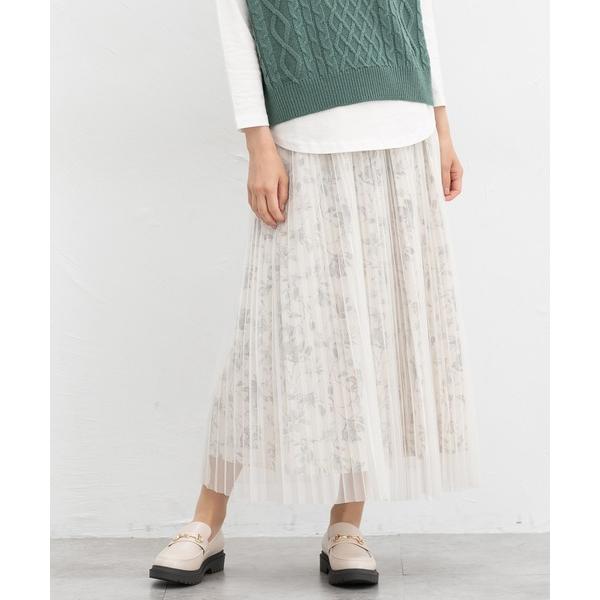 スカート チュールプリーツスカート