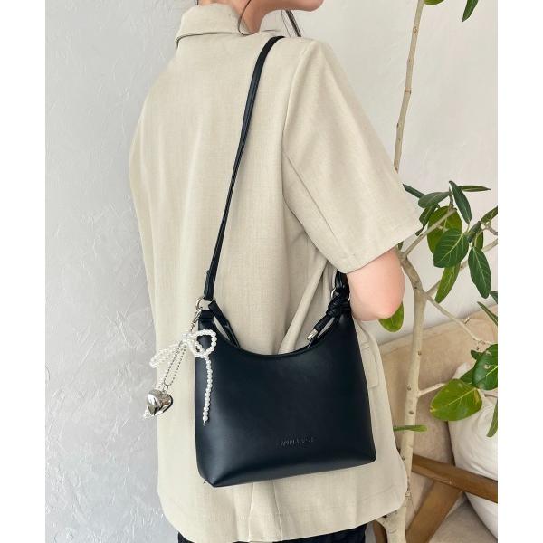 ショルダーバッグ バッグ リボンチャーム付きミニショルダーバッグ レディース