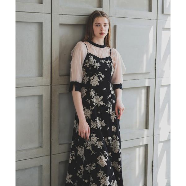ドレス フラワープリントボレロドレス / flower print bolero dress