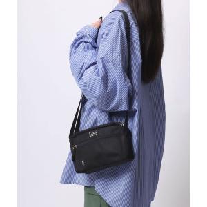 スマホショルダー ショルダーバッグ Lee/リー ロゴ ワンポイント刺繍 撥水 スクエア ショルダーバッグ/レディース メンズ メンズ レディース