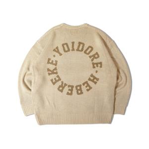 YOIDORE 【SALE20％OFF☆YOIDORE】BEER総柄ジャガードクルーネック