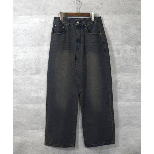 ジーンズ vintage like over dye loose fit denim pants/ヴ...