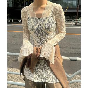 tシャツ COMBINATION LACE TOP レディース