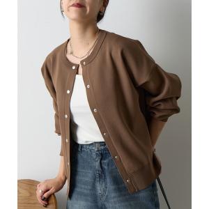 カーディガン エステルヤーンカーディガン レディース