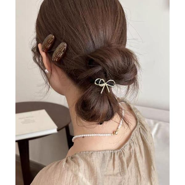 ヘアゴム リボンメタルヘアゴム（S)