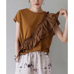 tシャツ タスキ掛けフリル ドッキングプルオーバ...の商品画像