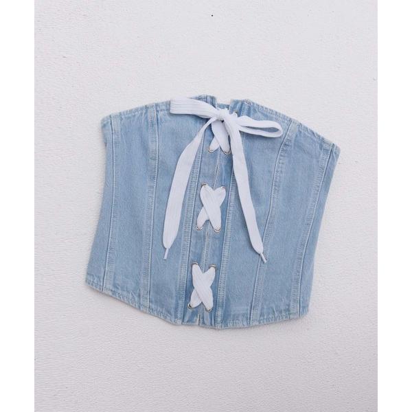 チューブトップ ベアトップ BAUM UND PFERDGARTEN / MAOKI (Denim)...