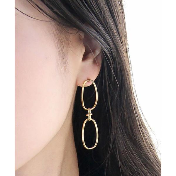 ピアス 金属アレルギー対応 ボリュームチェーンステンレスピアス レディース