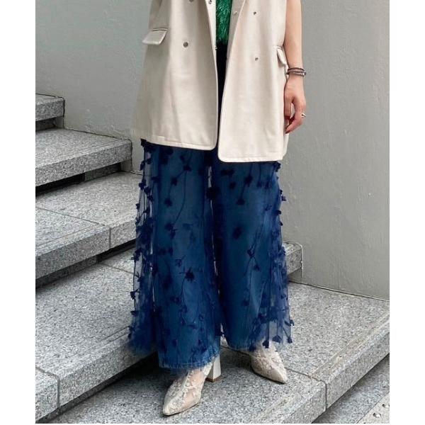 スカート 3D FLOWER LAYERED SKIRT