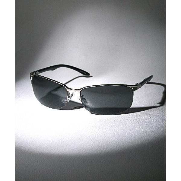 サングラス UVカットメタルフレームスクエアサングラス メンズ レディース
