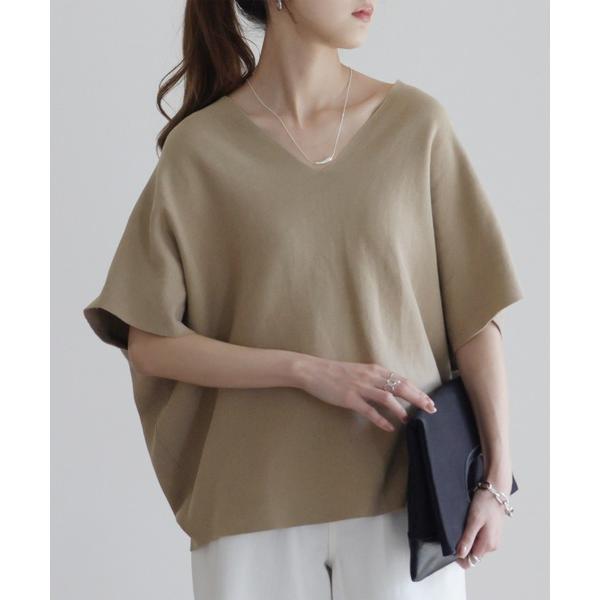 ニット セーター 「二の腕カバー」サマーニット レディース