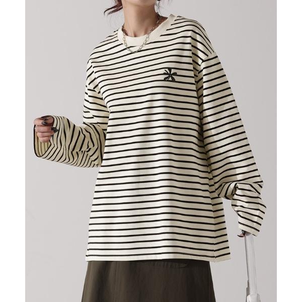 tシャツ ボーダーロンT レディース