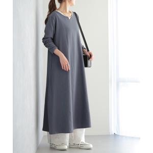 ワンピース キーネック厚手ワンピの商品画像