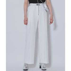 パンツ シンプルワイドパンツ レディース