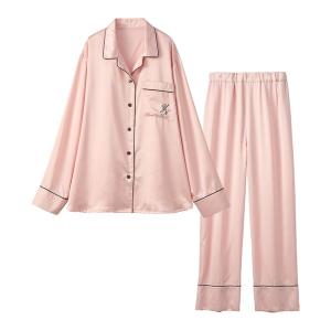 パジャマ ルームウェア 「肌側微起毛でひんやりしにくい♪」サテンパジャマ　-YU’NOW- レディース