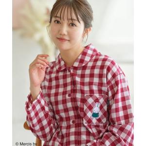 パジャマ ルームウェア 「コットンブレンド」ミッフィービエラ起毛シャツパジャマ レディース