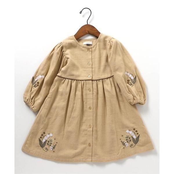 ワンピース 「リンク」すずらん刺しゅうワンピース キッズ 子供服 女の子