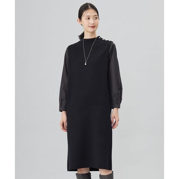 ワンピース 「洗える」CLOTH COMBI KNIT ワンピース