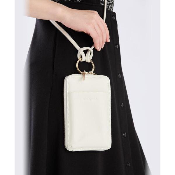 ショルダーバッグ バッグ レザーミックスマルチポシェット レディース