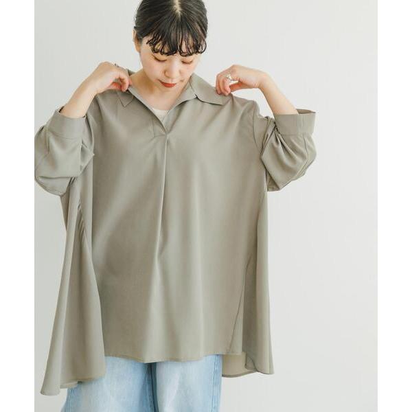 ブラウス シャツ スキッパーチュニック レディース