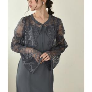 ドレス レースボレロレイヤードドレス